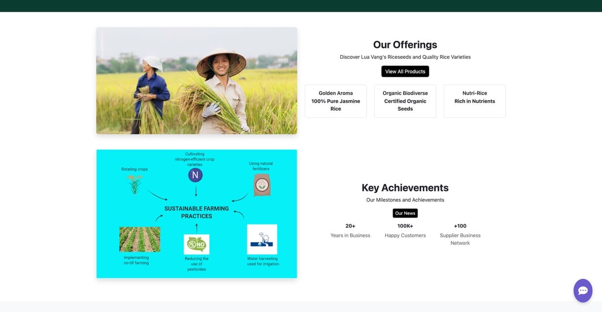 Homepage - Products Section