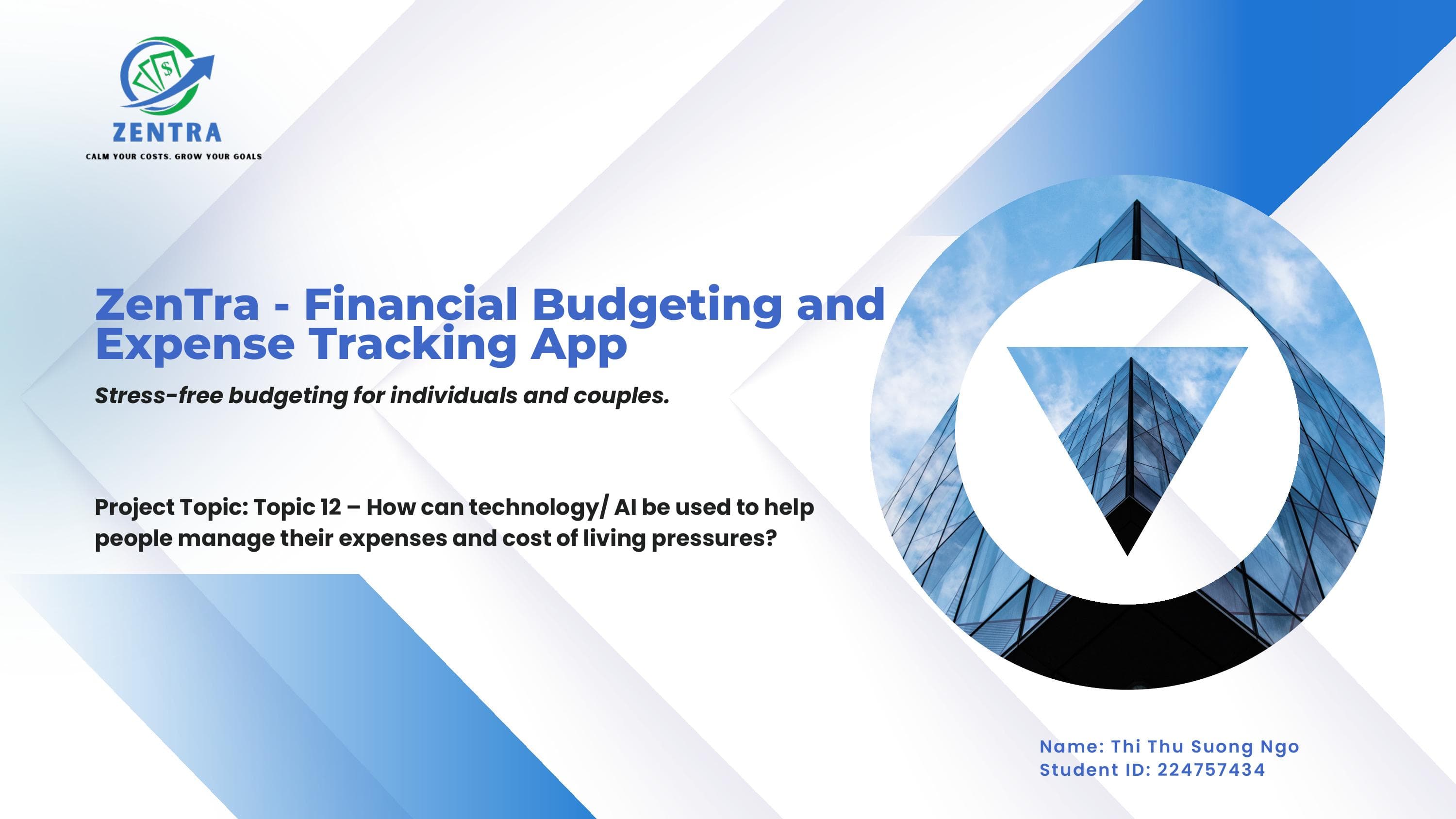 ZenTra pitch deck title slide